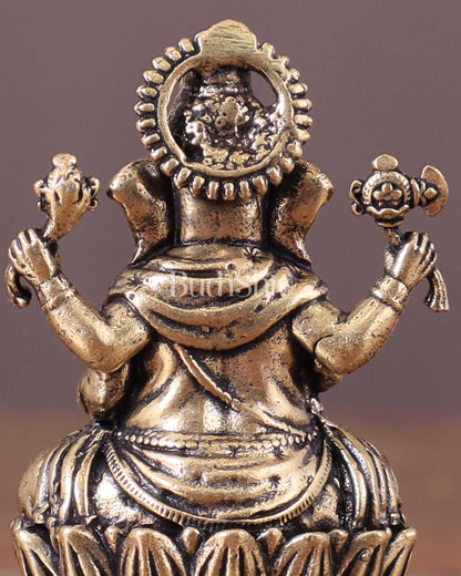 Pure brass Intricate Ganesha idol 2.5"