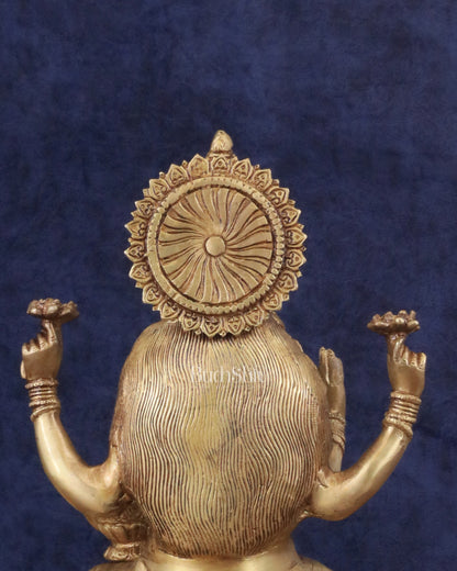 Pure Brass Goddess Dhan Lakshmi Idol - 12"