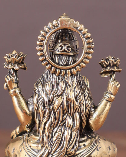 Pure brass superfine Goddess Lakshmi idol 3"