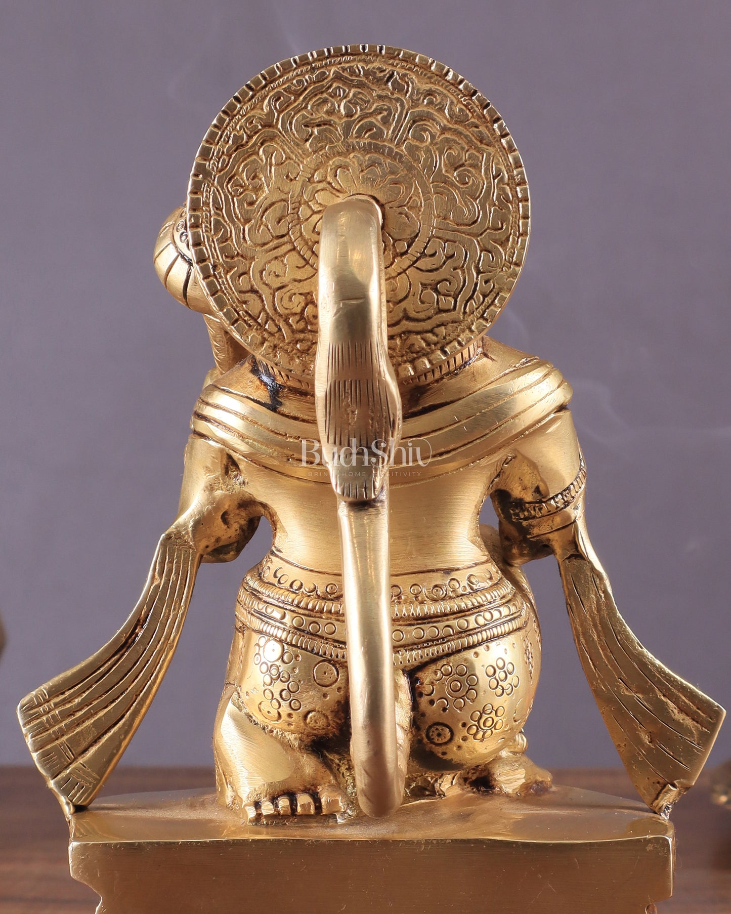 Pure Brass Blessing Hanuman Idol - 8" Enhanced