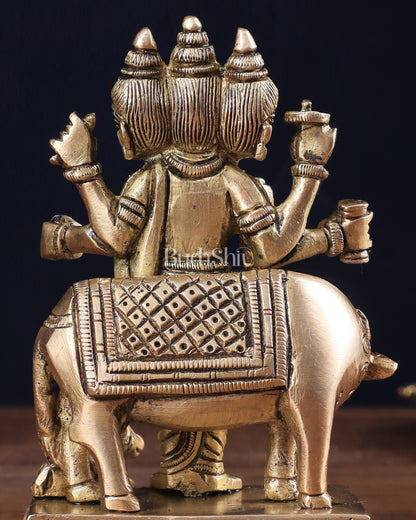 Brass Dattatreya with Dog Idol