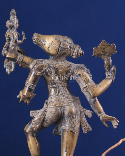 Varaha with Bhooma Devi Varaha Lakshmi Brass Statue 17 inch Gold vintage