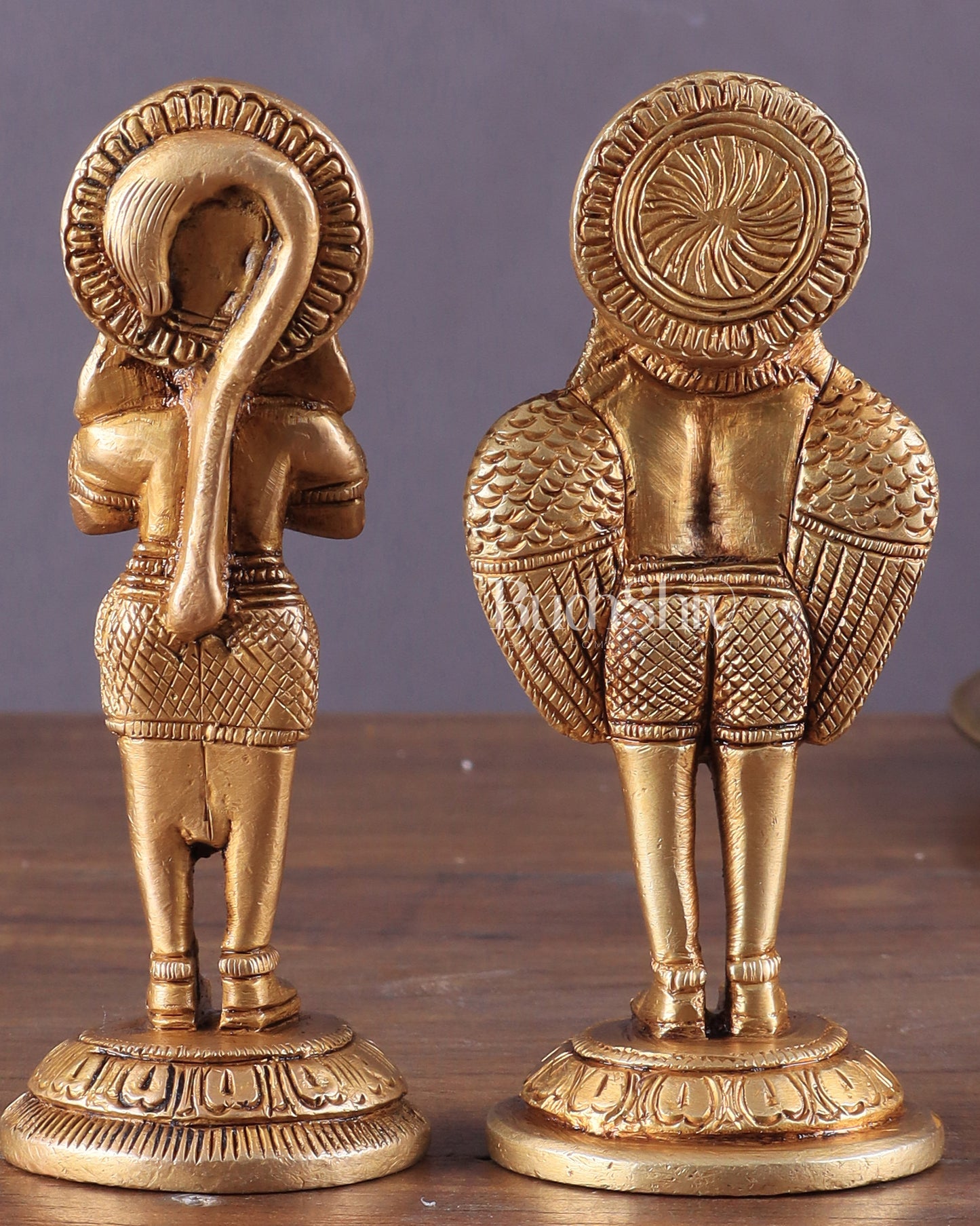 Brass Garuda and Hanuman Pair – Divine Statues 4"