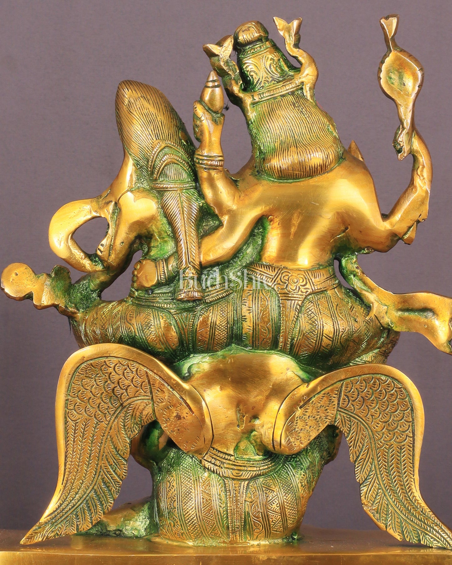 Vishnu Lakshmi on Garuda Brass idol 12 inch