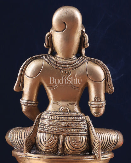 Pure Brass Madhurakavi Alvar - Azhwar Saint of South India 8.25"