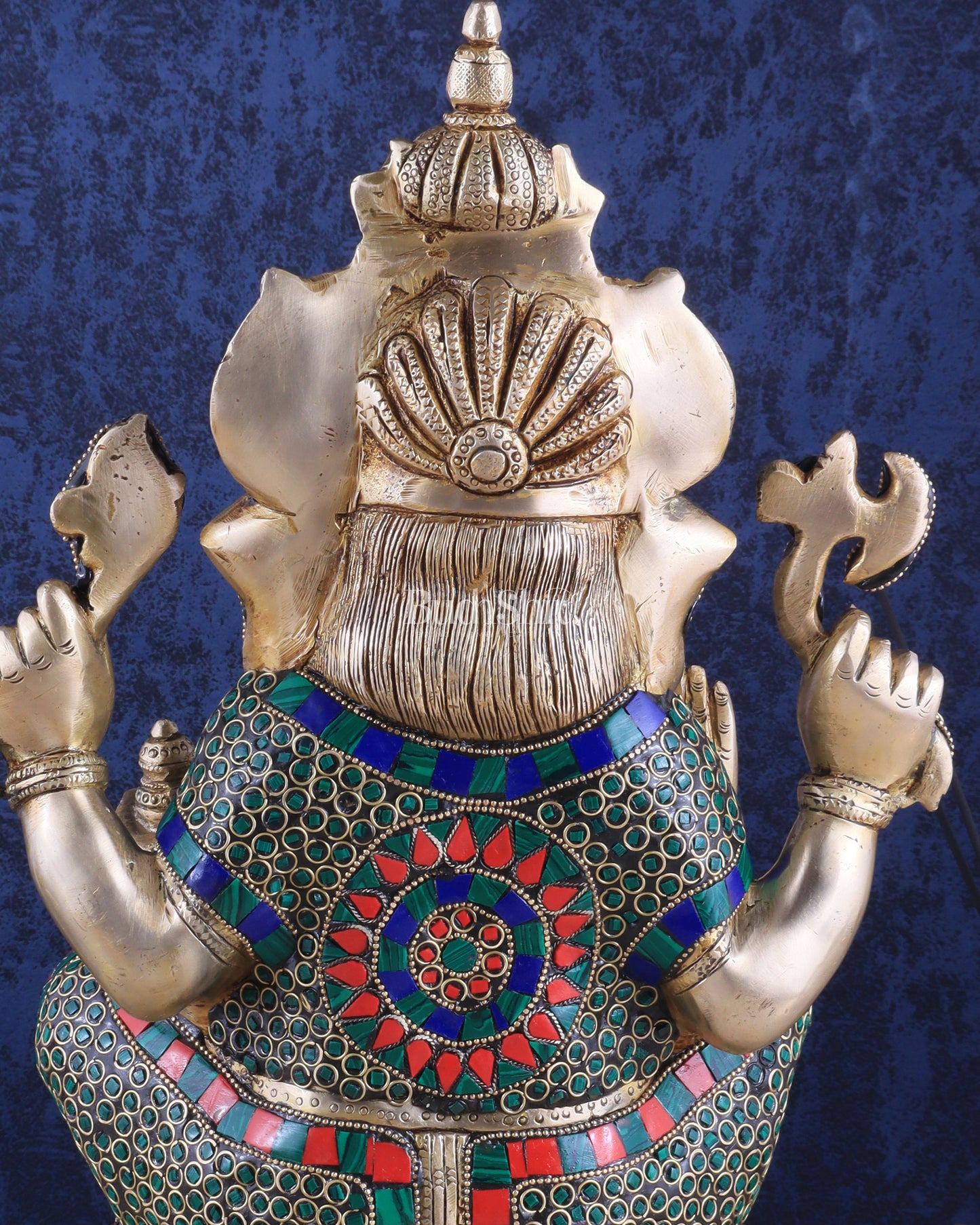 Brass Ganesha idol 16 inch sharp eyes