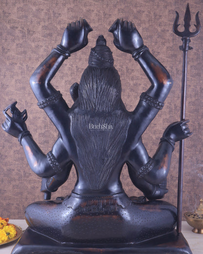 Six-Armed Shiva Statue | Superfine Brass 30 inch