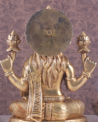 Pure Brass Handcrafted Lakshmi idol 14"