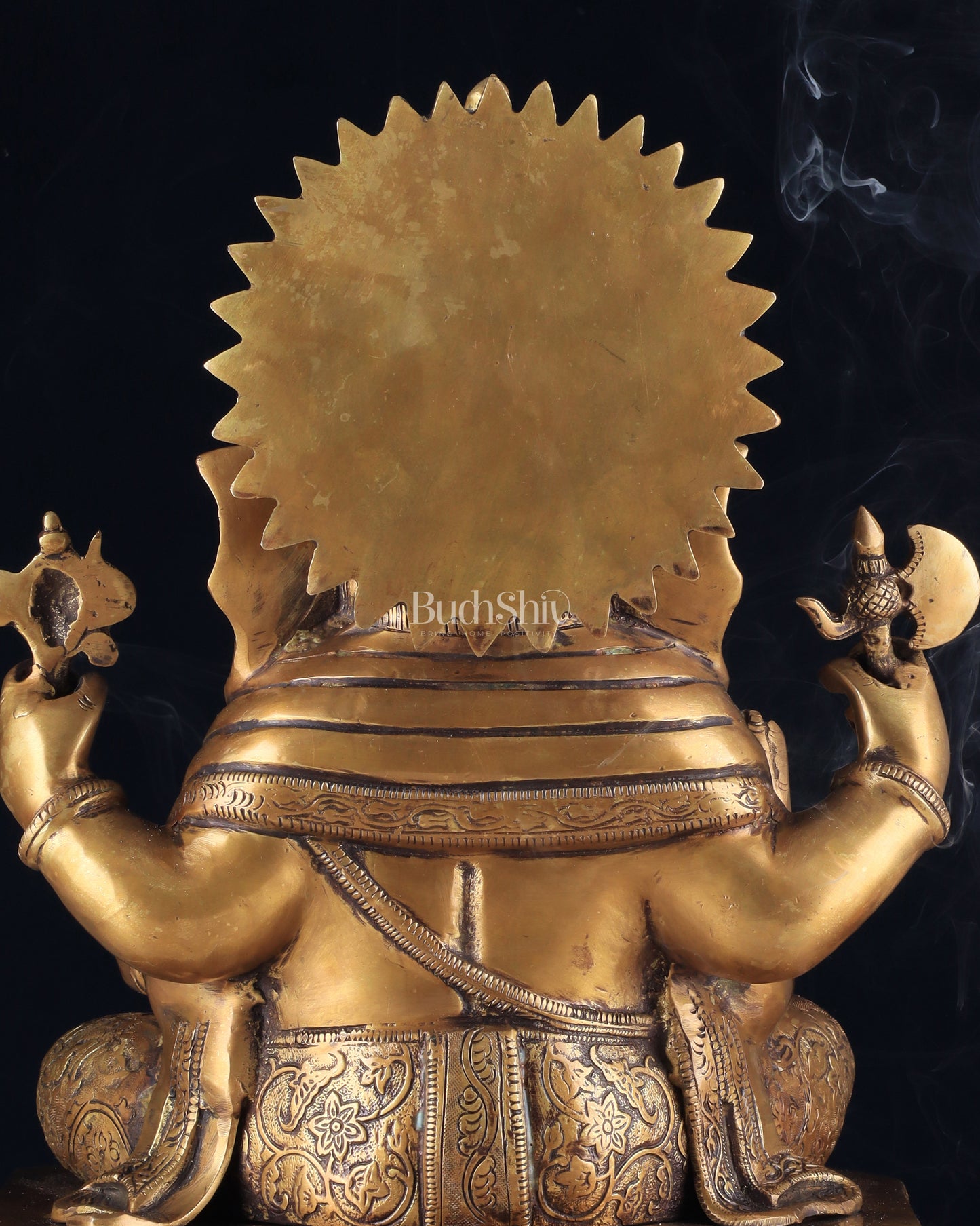 Brass Dagduseth Ganapati Statue – Divine Ganesh Idol (13.5 Inches)