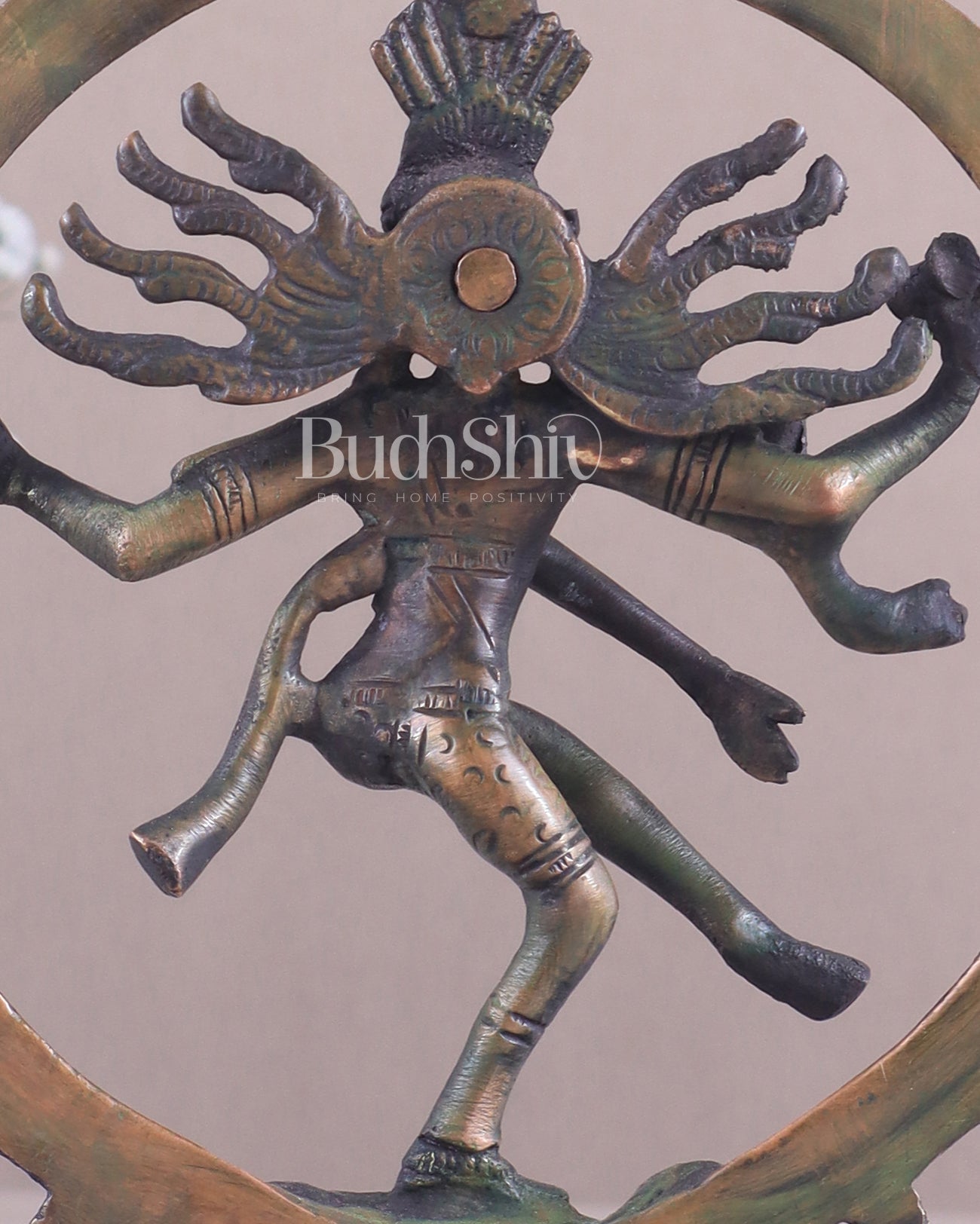 Brass Superfine Nataraja Idol - 7.5 Inch antique brown tone