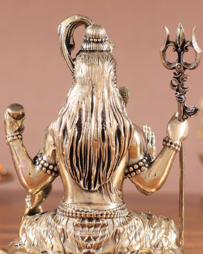 Brass Superfine Intricate Blessing Lord Shiva Idol – Crafted with Perfection