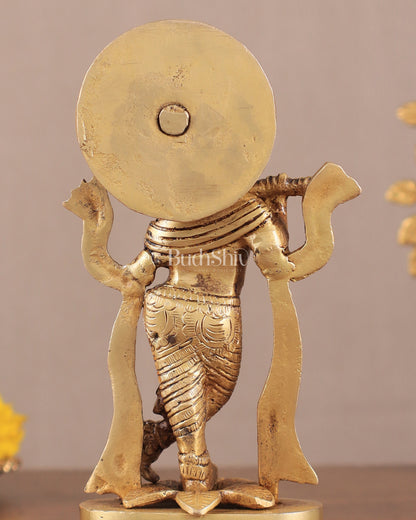 Pure Brass Lord Krishna Idol 7"