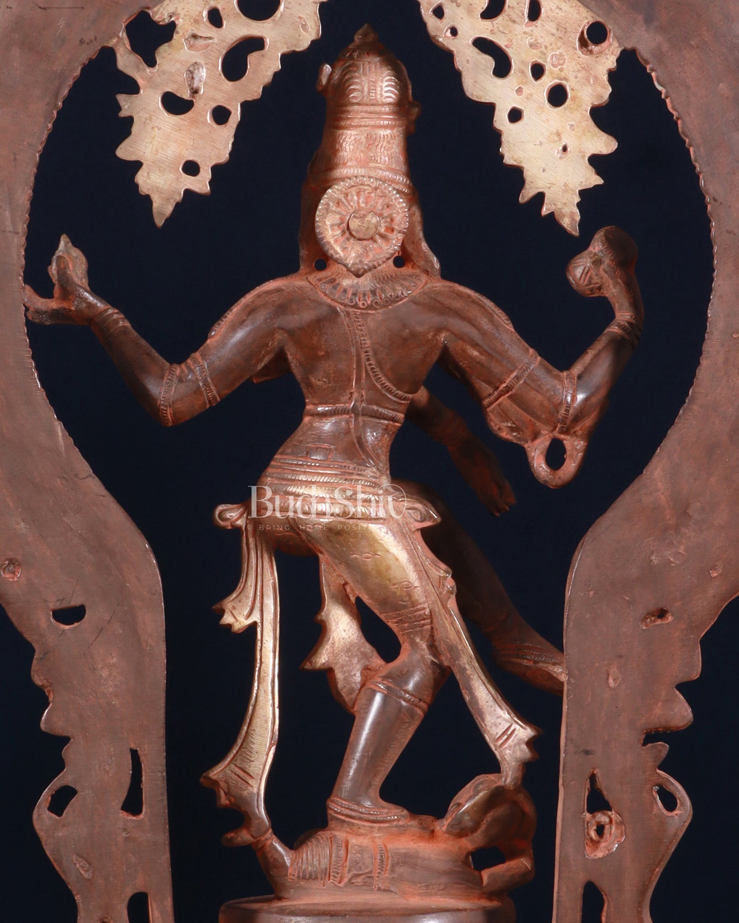 Brass Nataraja statue vintage red finish - 18" Height