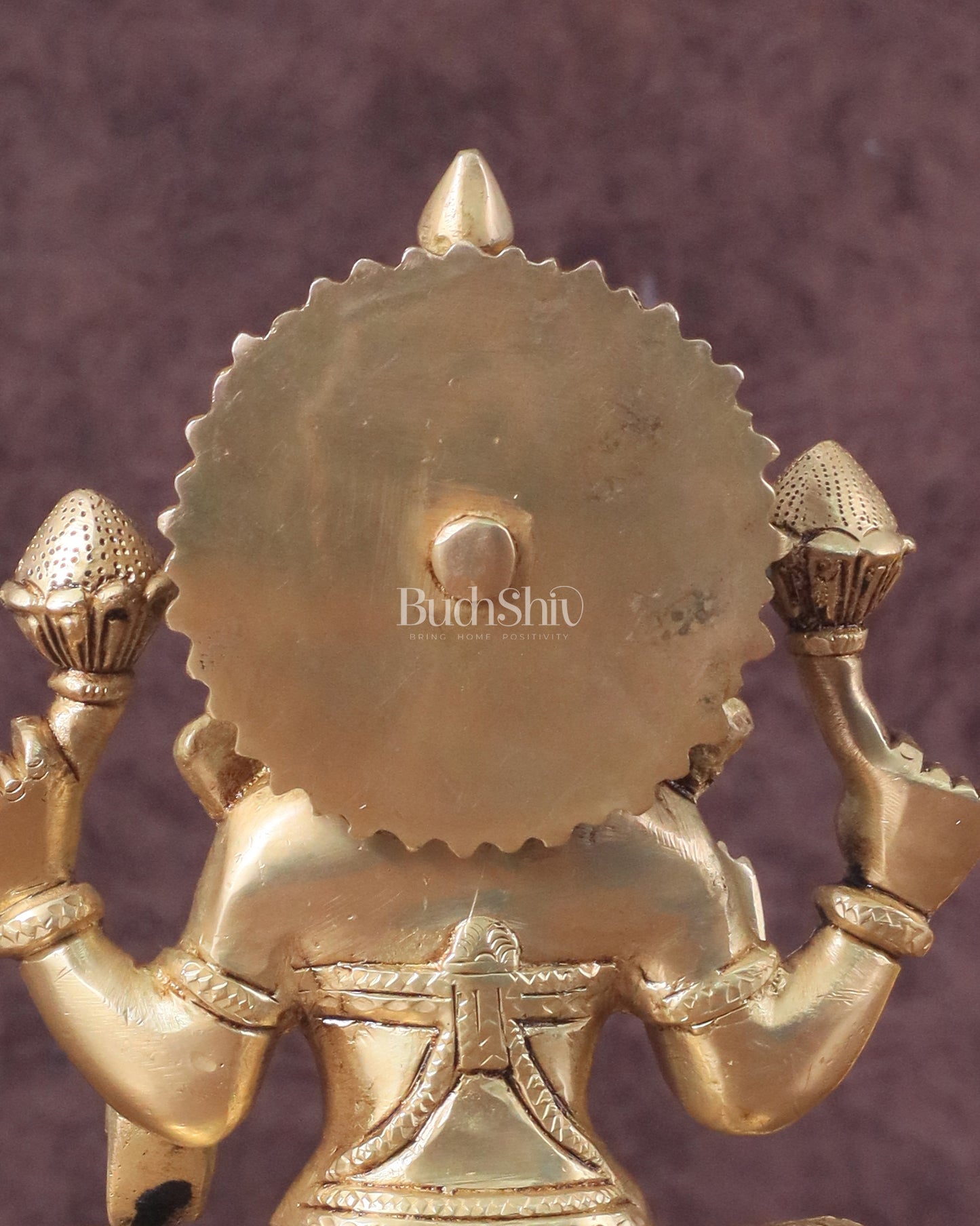 Pure Brass Lakshmi Idol - 7.5" Height