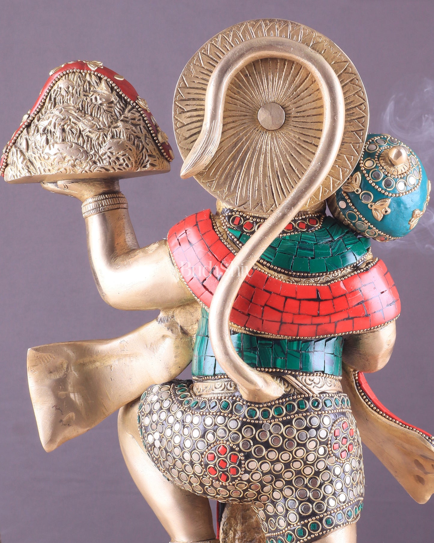 Pure Brass Sanjeevani Hanuman Idol – Large Size 15"