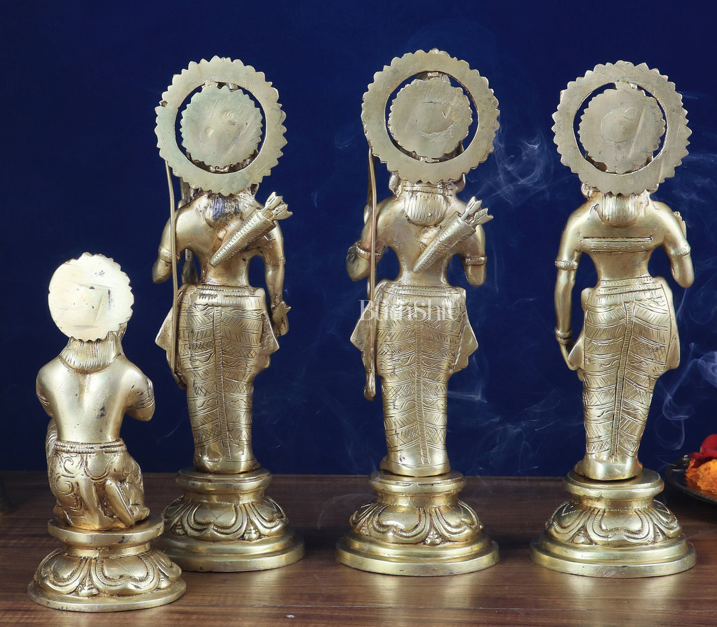 Lord Ram Darbar idols: Superfine Brass Set - 12.5"