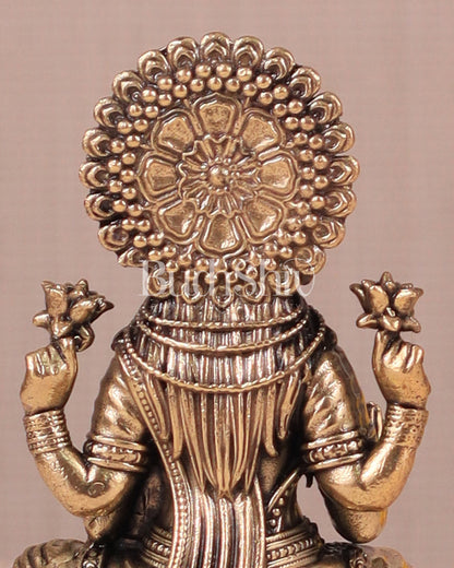 Brass Superfine Lakshmi Idol - 4 Inch lotus base