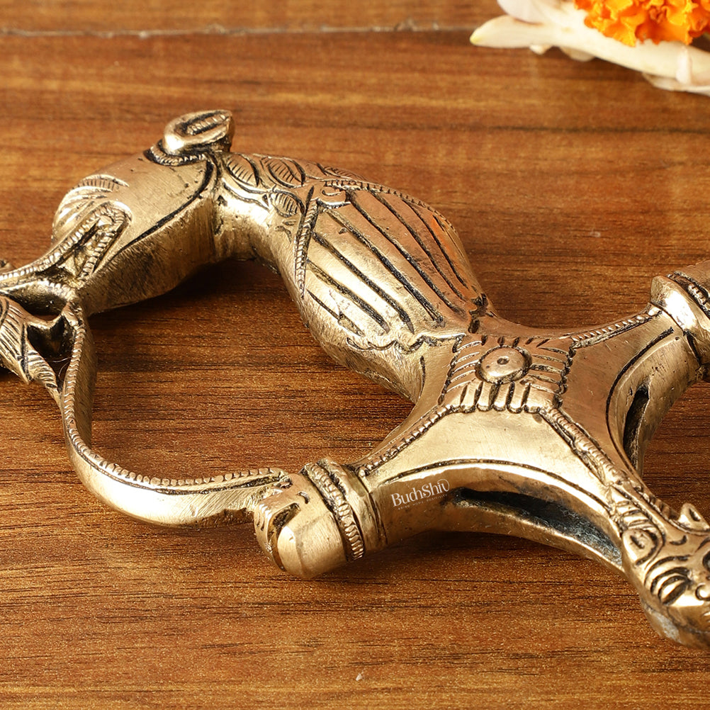 Brass Lion Sword Handle Talwar Handle | 6.5 Inch