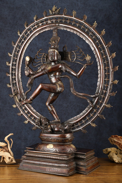 Pure Brass Large Nataraja Statue | 35"