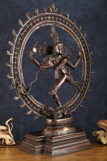 Pure Brass Large Nataraja Statue | 35"