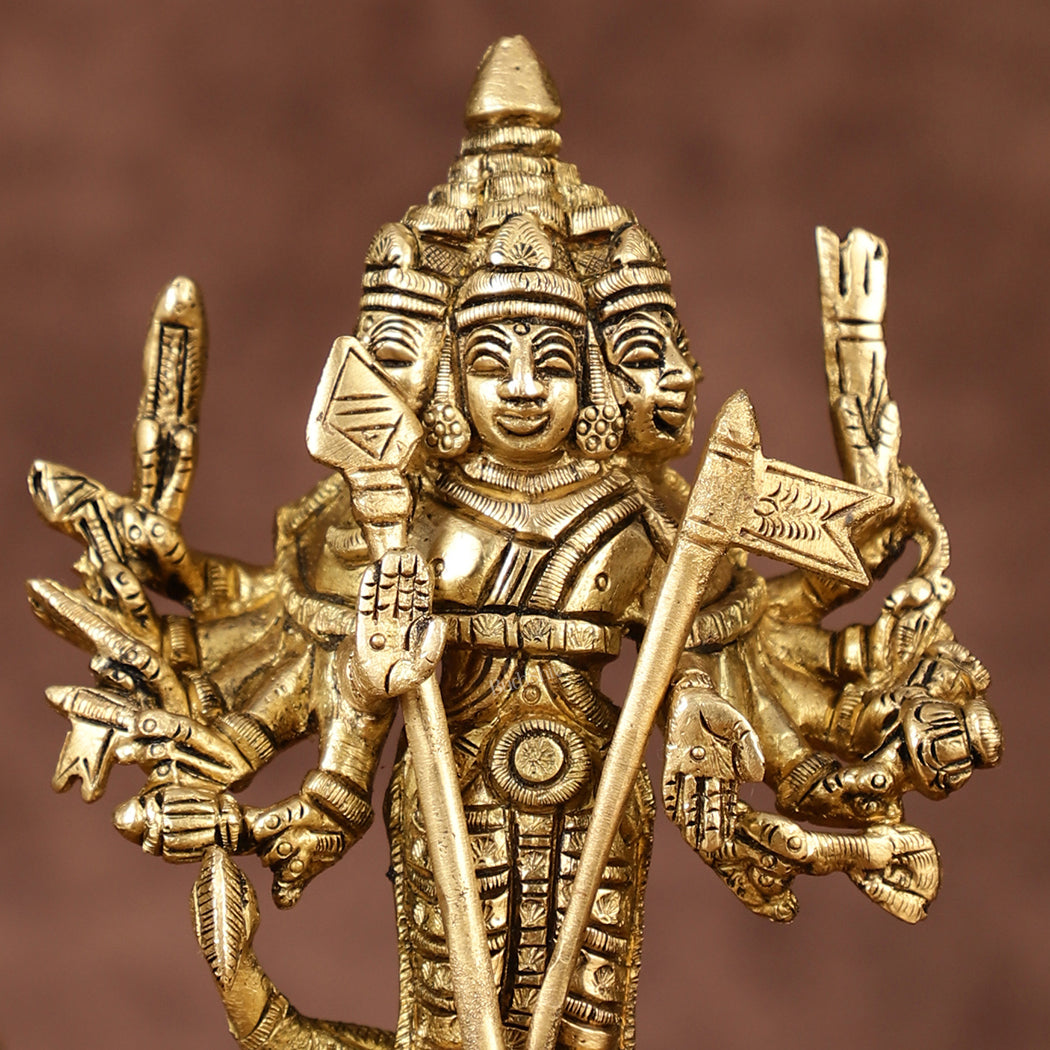 Brass Lord Shanmugar Murugan Kartikeya Standing with Peacock Idol | 6 ...