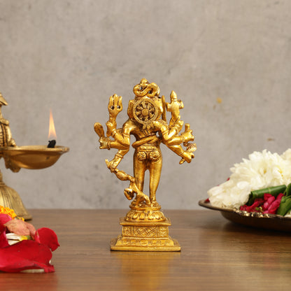 Brass Kaal Bhairava Idol - 5 in Height