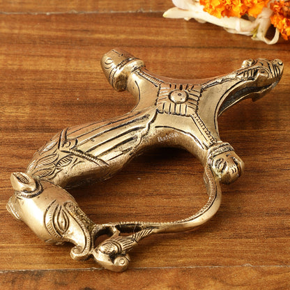 Brass Lion Sword Handle Talwar Handle | 6.5 Inch