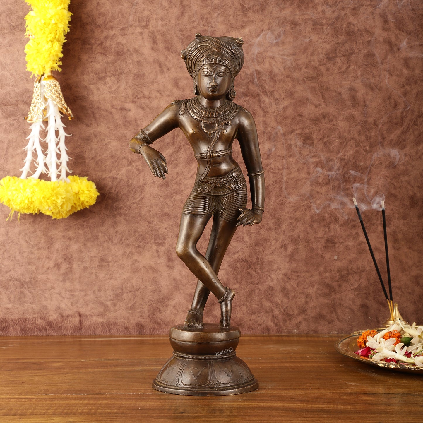 Pure Brass Vrishabhavahanamurti Chola Art Masterpiece - 15"