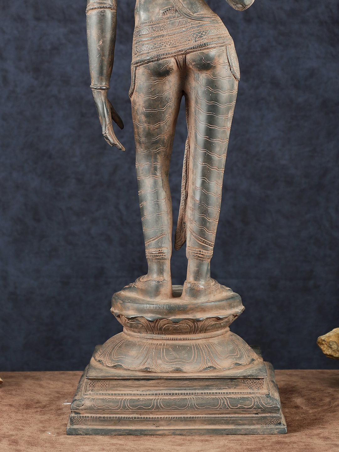 Goddess Parvati Standing Brass Sculpture – 27" Height, South Indian Chola Style