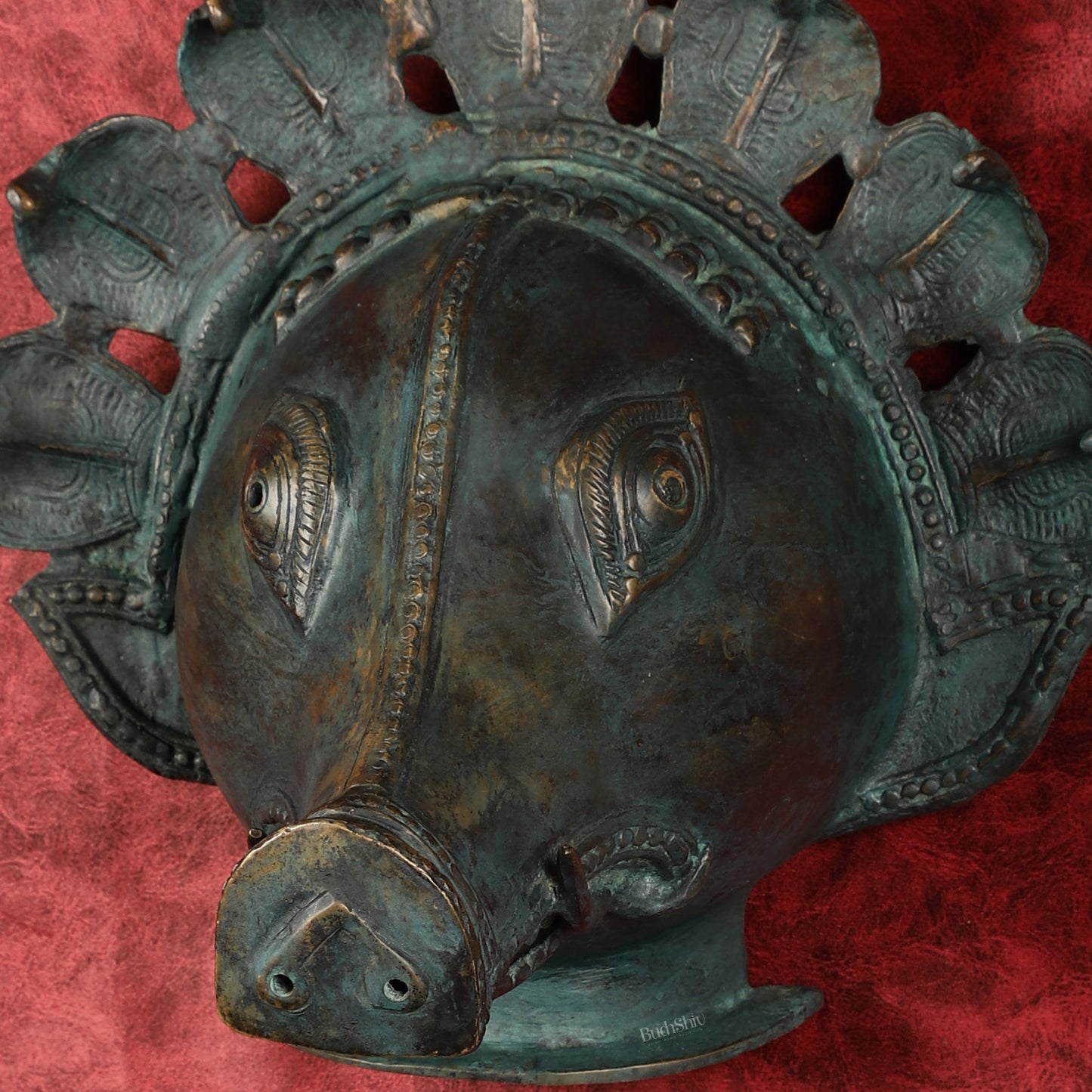Vintage Bronze Varaha swamy Face Wall Hanging Mask - Lost Wax 13"