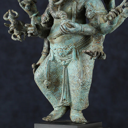 Balinese Bronze Standing Ganesha Sculpture – 15" Height, Lost Wax Casting