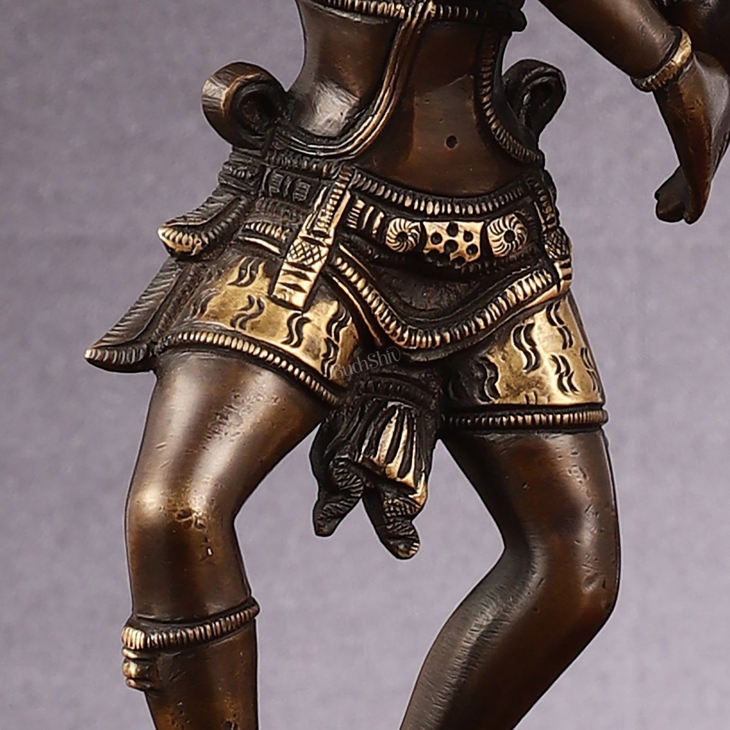 Eternal Dance: Pure Brass Dancing Shiva Statue - 11-Inch