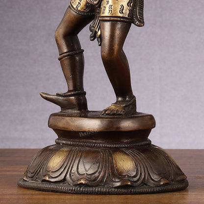 Eternal Dance: Pure Brass Dancing Shiva Statue - 11-Inch