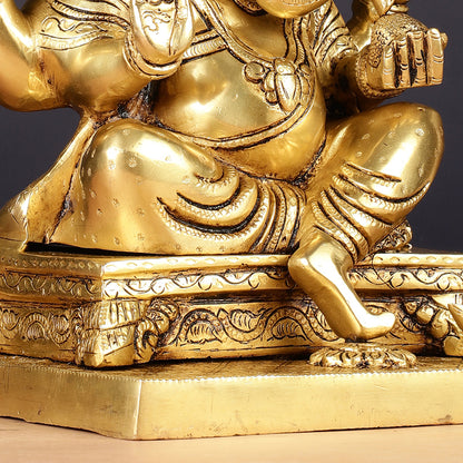 Pure Brass Lord Ganesha Statue 12"