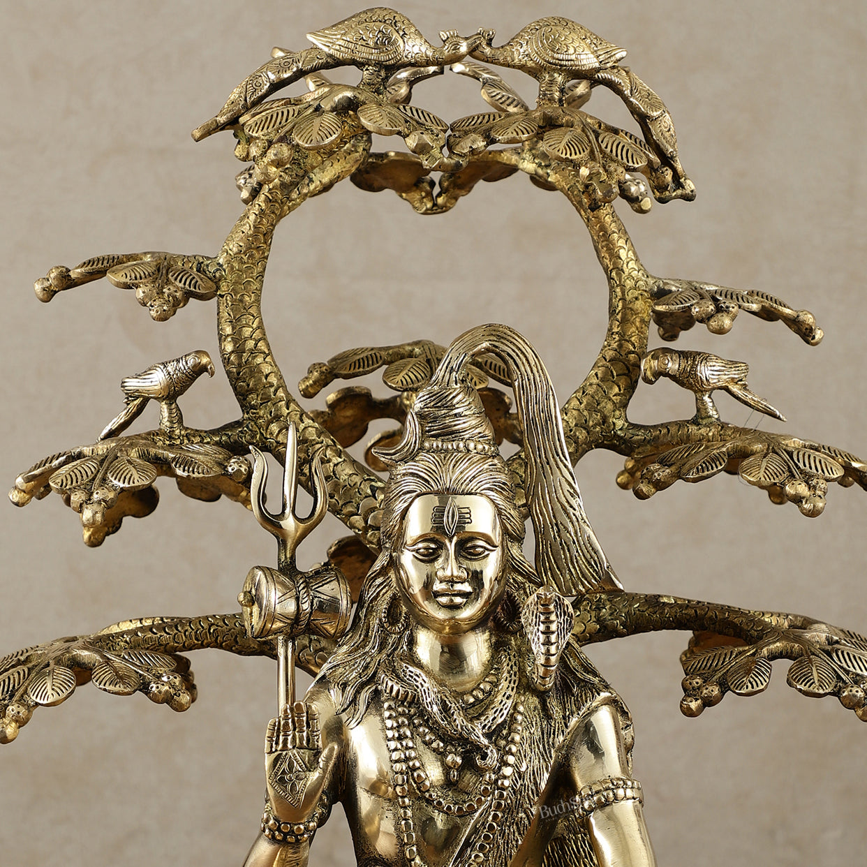 Exquisite Brass Superfine Lord Shiva Under Tree Statue - 19 Inch | 15.5 kg