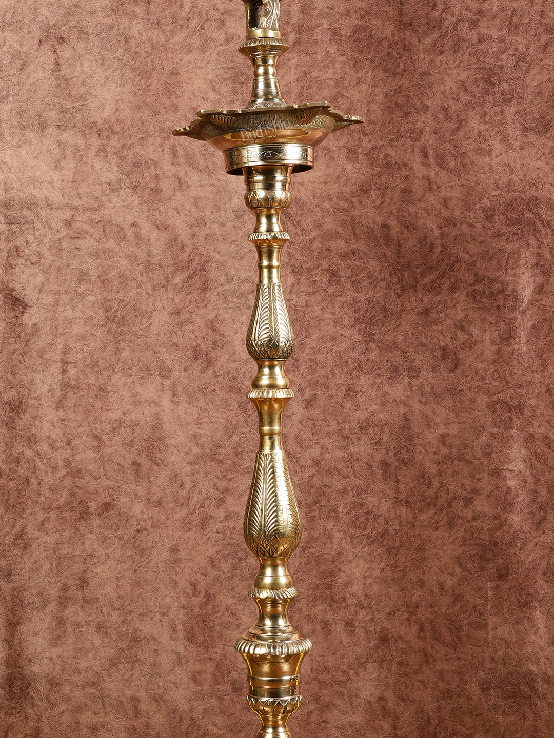 Pure Brass Handcrafted peacock inaugration lamp 4 feet