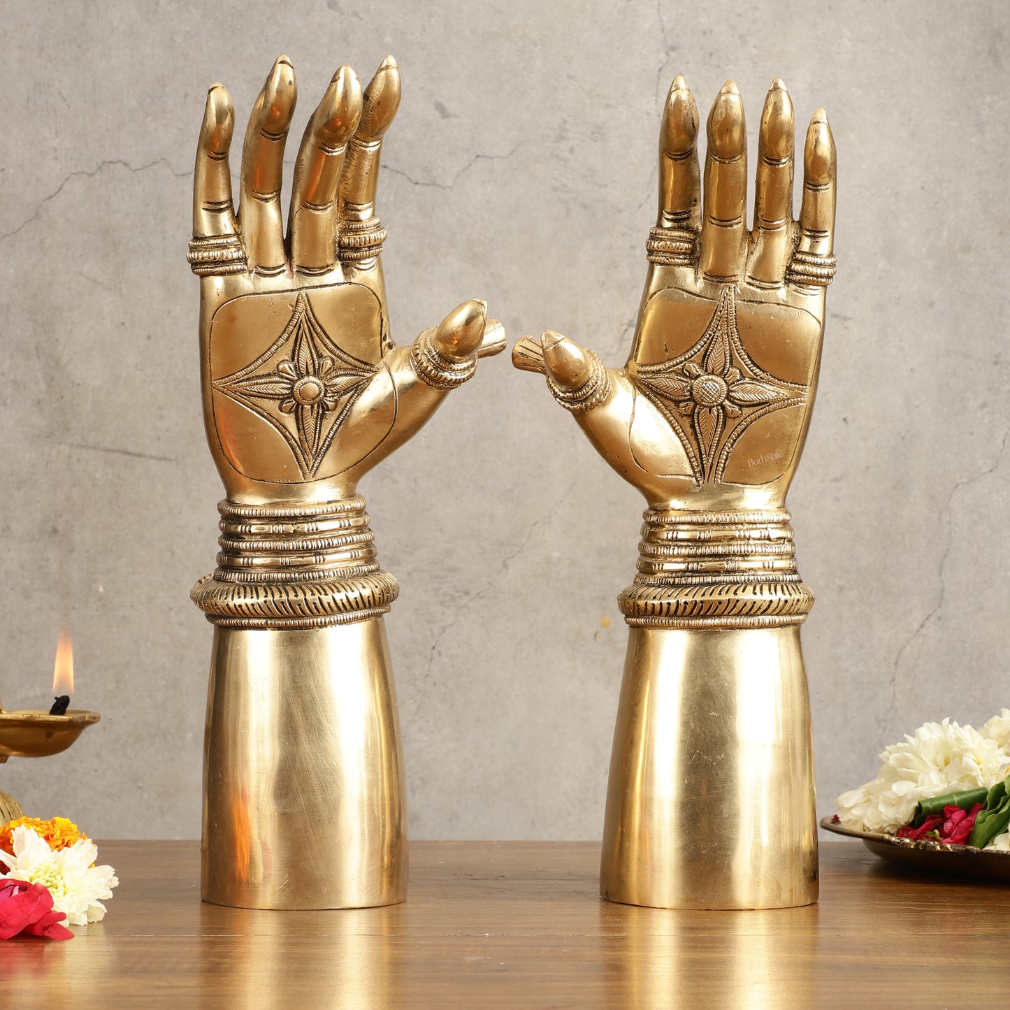 Pure Brass Goddess Arms Hands Pair - 12" Height