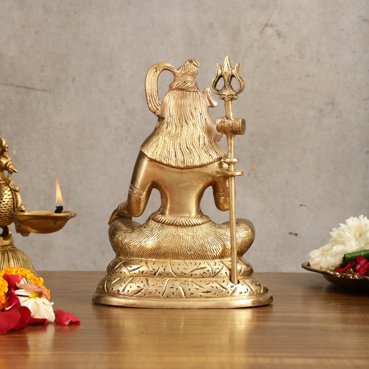 Pure Brass Aashirwaad Shiva Statue - 7.5 in Height