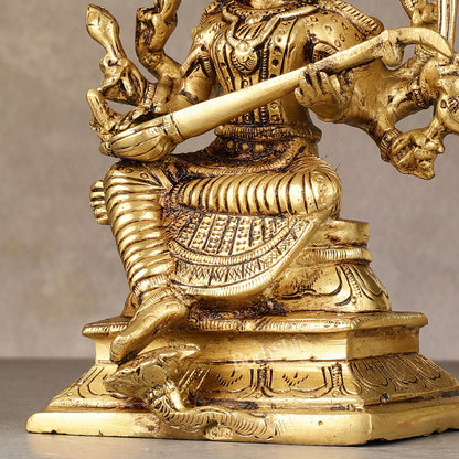 Exquisite Brass Raja Shyamala Devi Matangi Idol - 6.5"