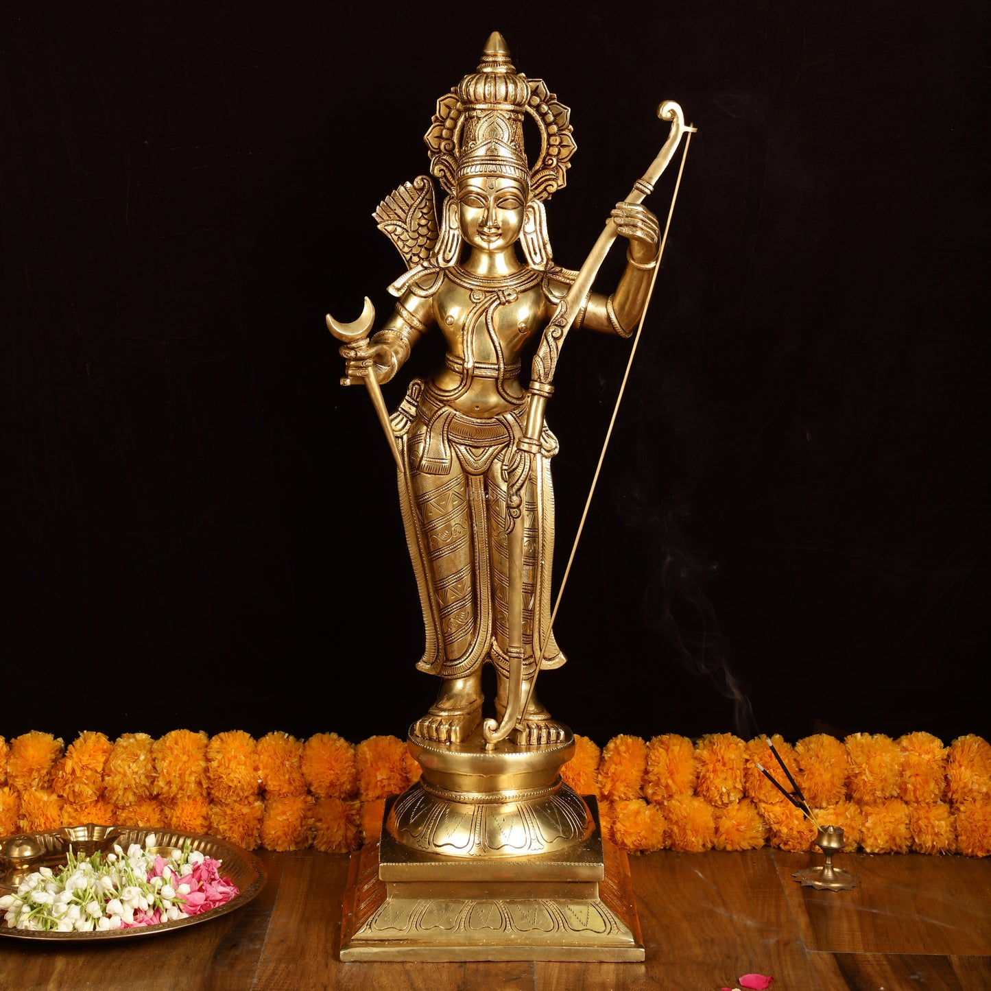 Brass Superfine Magnificent Lord Rama Statue | 27" Tall