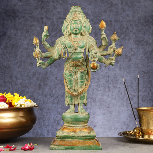 Brass Lord Brahma Statue - 16 Inch