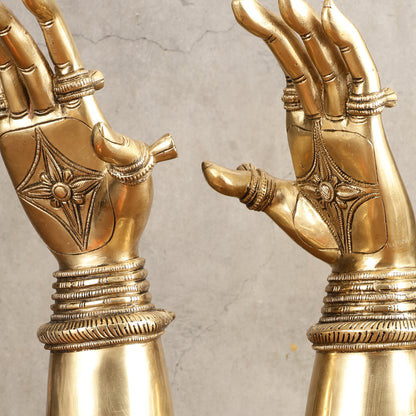 Pure Brass Goddess Arms Hands Pair - 12" Height