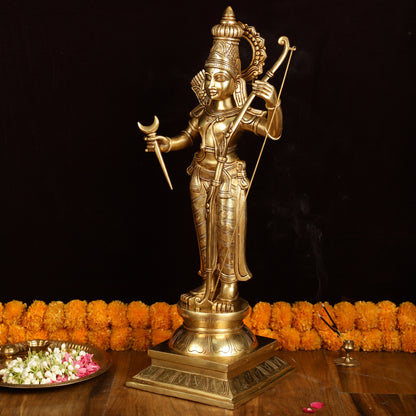 Brass Superfine Magnificent Lord Rama Statue | 27" Tall