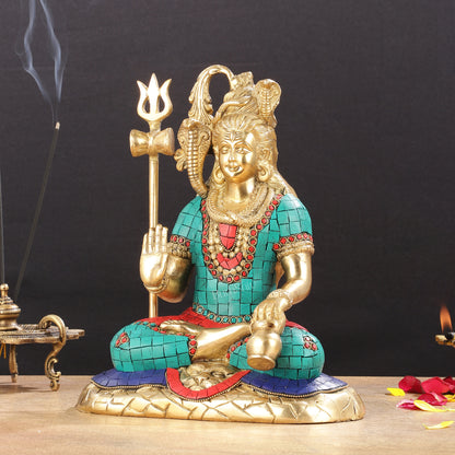 The Mesmerizing Lord Shiva Brass Statue – 10.5 Inches Tall