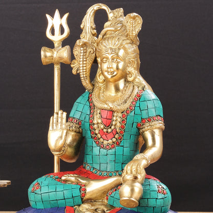 The Mesmerizing Lord Shiva Brass Statue – 10.5 Inches Tall