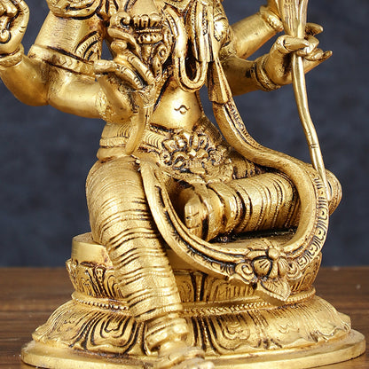 Brass Superfine Lalitadevi Rajarajeshwari tripura sundari idol 10.5"