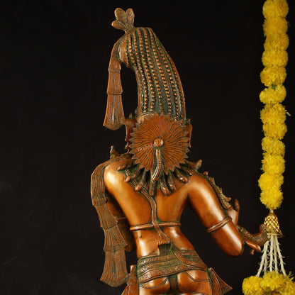 Exquisite Brass Krishna Murlidhar Idol 36"