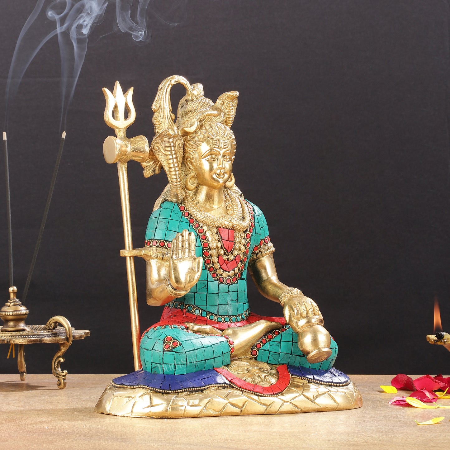 The Mesmerizing Lord Shiva Brass Statue – 10.5 Inches Tall