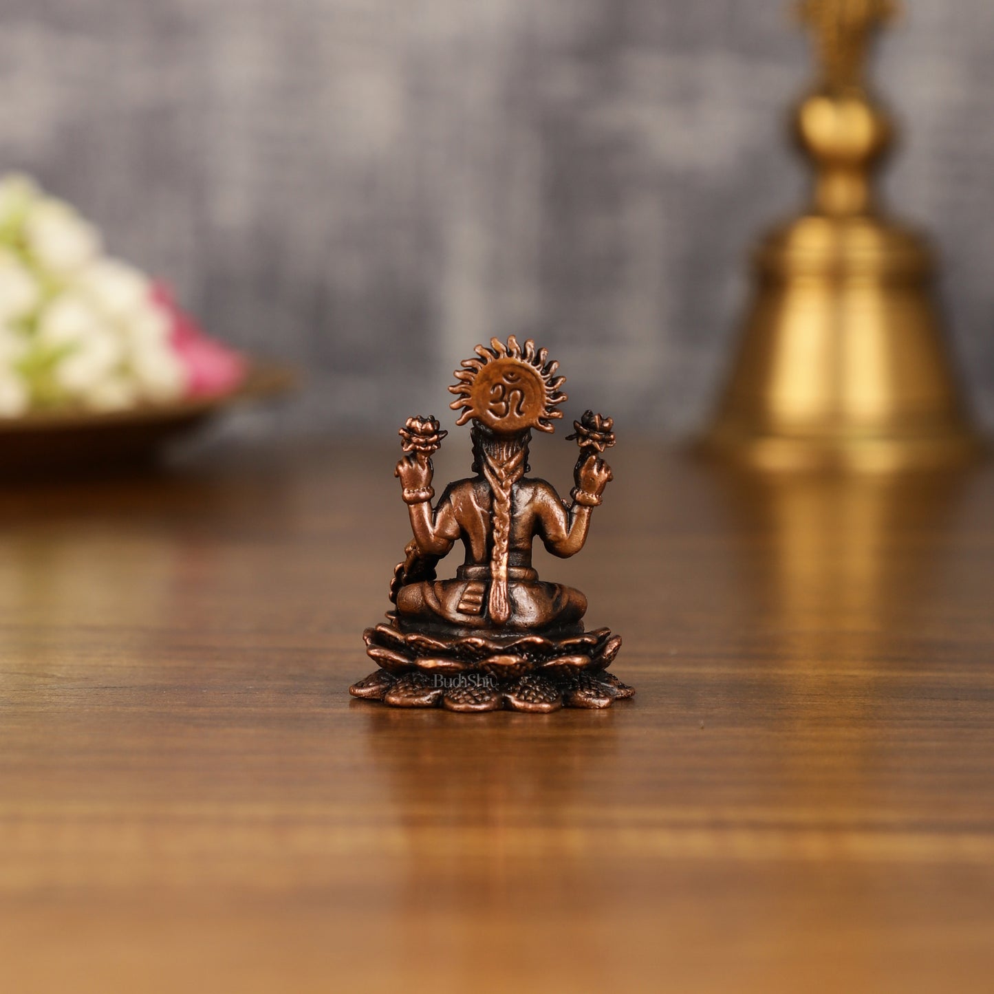 Pure Copper Dhan Lakshmi Idol | 2 Inch Height