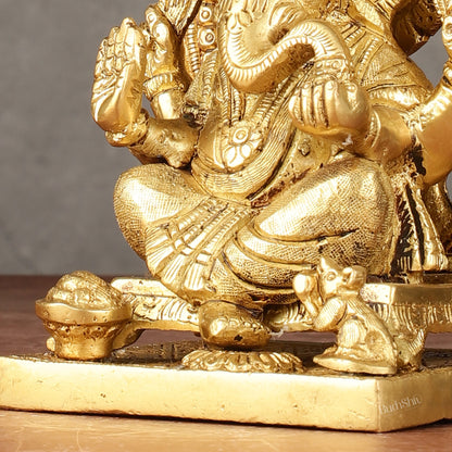 Brass Superfine Lord Ganesha idol with Thiruvarchi ( frame ) 6"